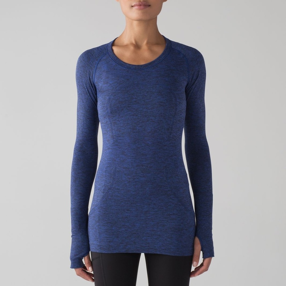 Lululemon Swifty Tech Blue/Black Long Sleeve Top
